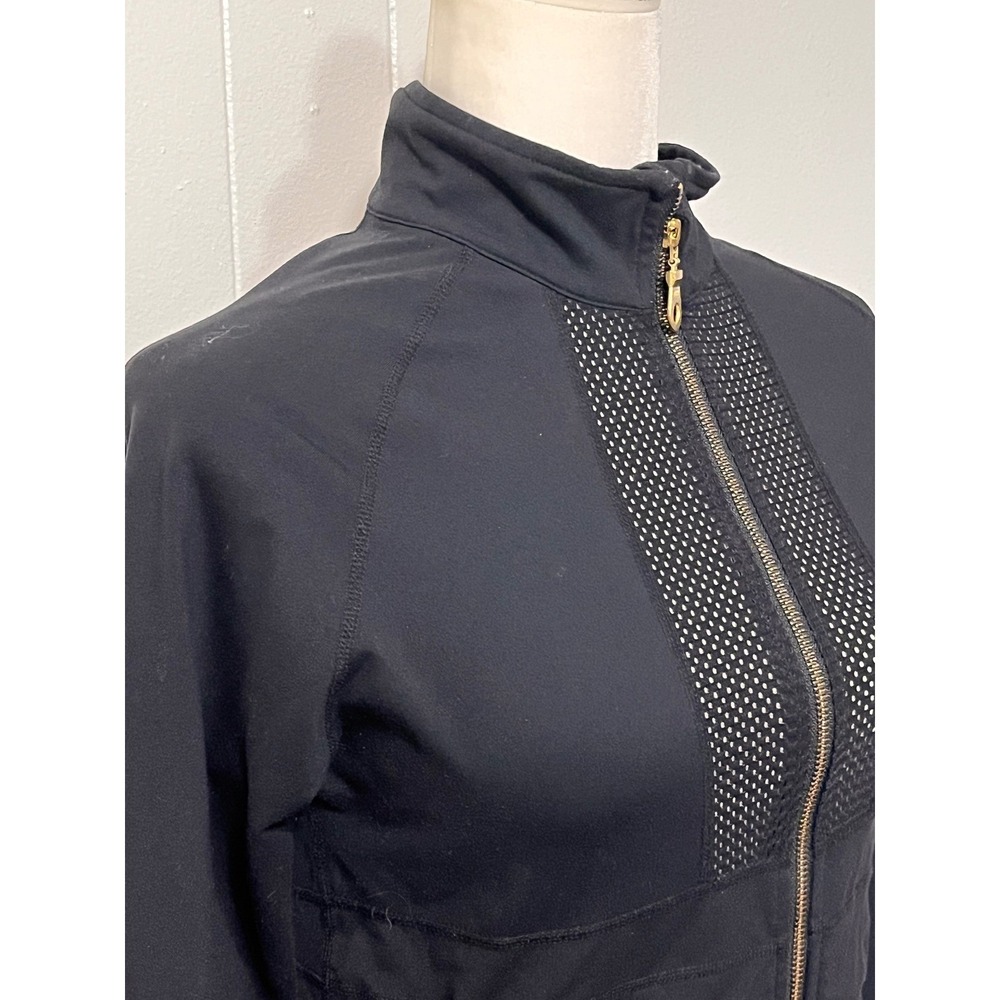ZYIA ACTIVE Womens Black Full Zip Athletic‎ Jacket Mesh Detail  Size M - Picture 3 of 6